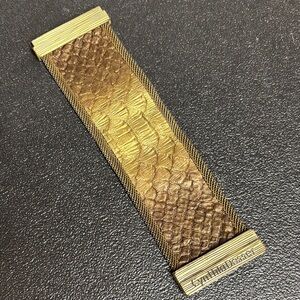 Cynthia Desser Snakeskin Handmade Bracelet Cuff Style Mesh Metal